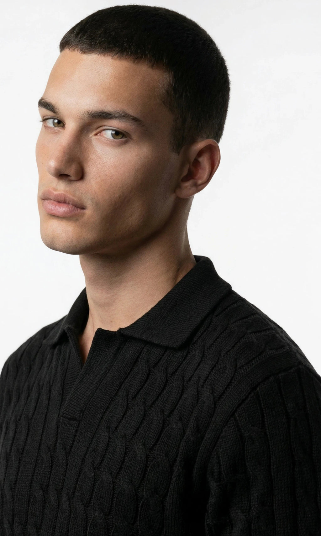 Polo a maniche lunghe strutturato