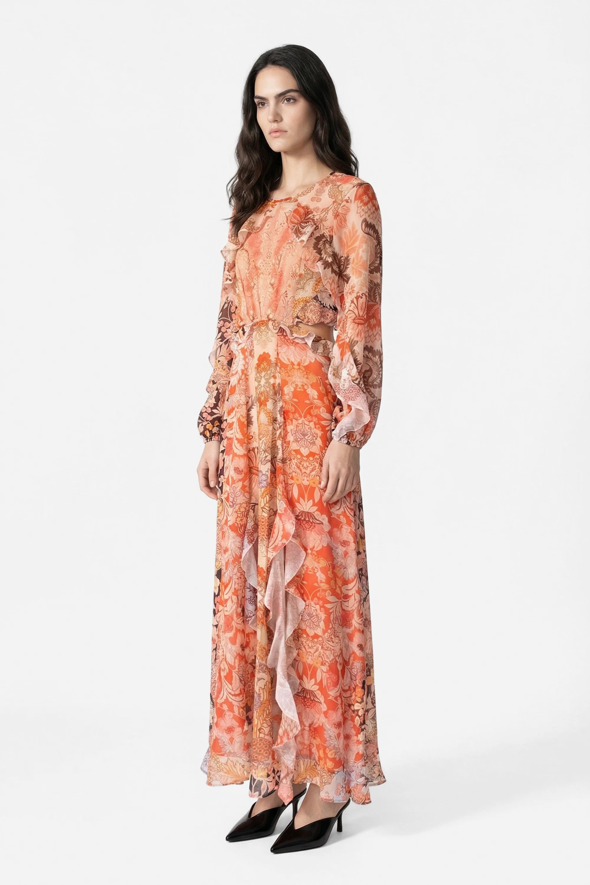 Vestito con motivo floreale