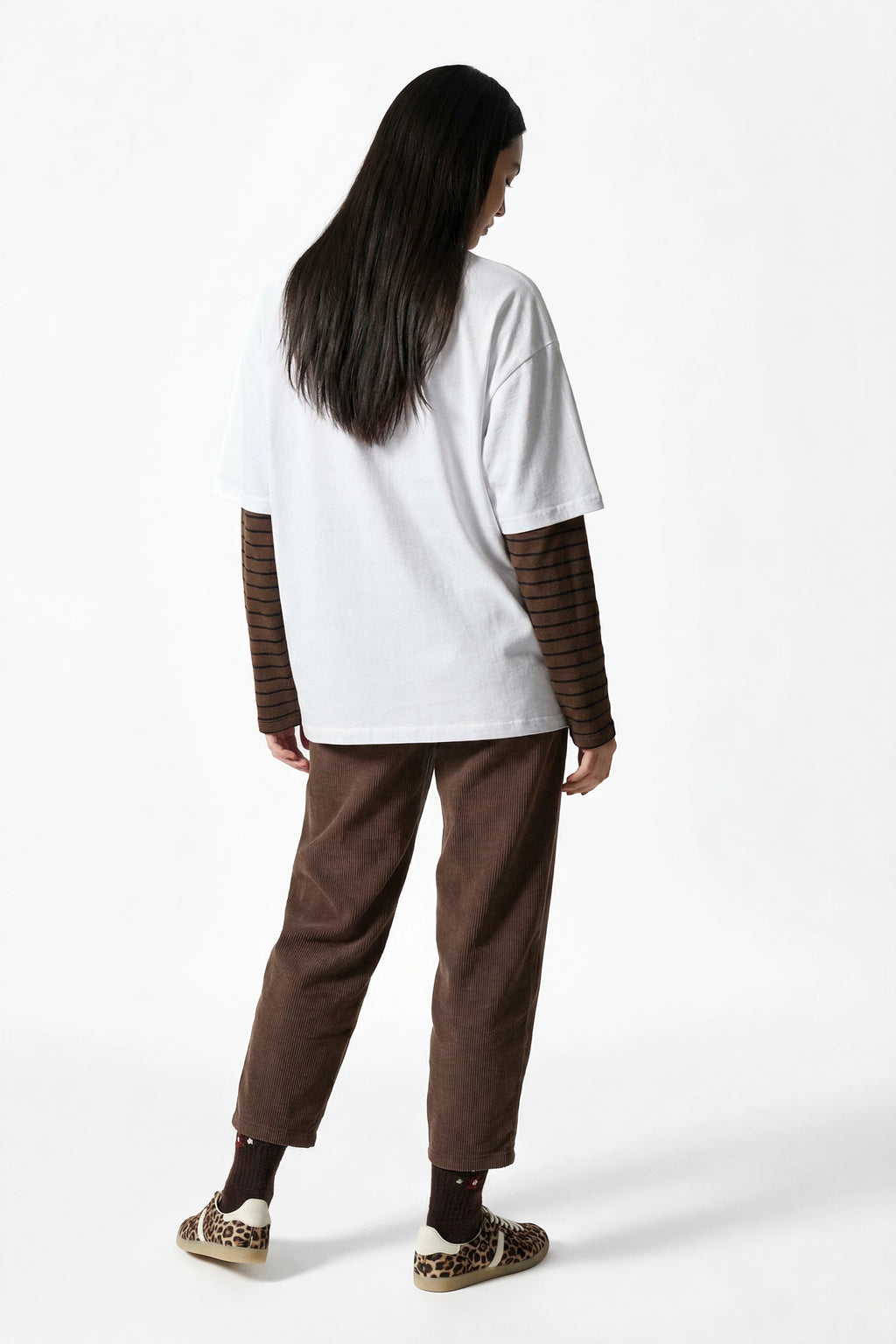 T-shirt Over con maniche a righe