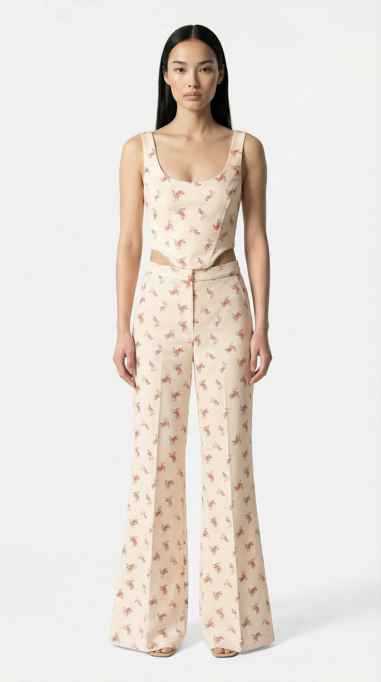 Top con stampa floreale all-over