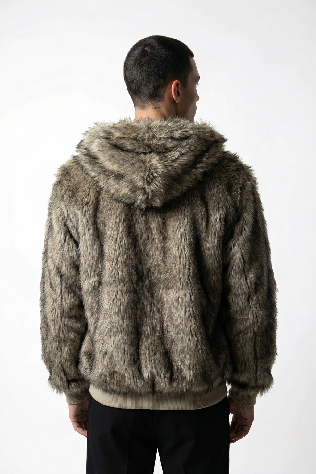 Eco - Pelliccia Hoodie con zip