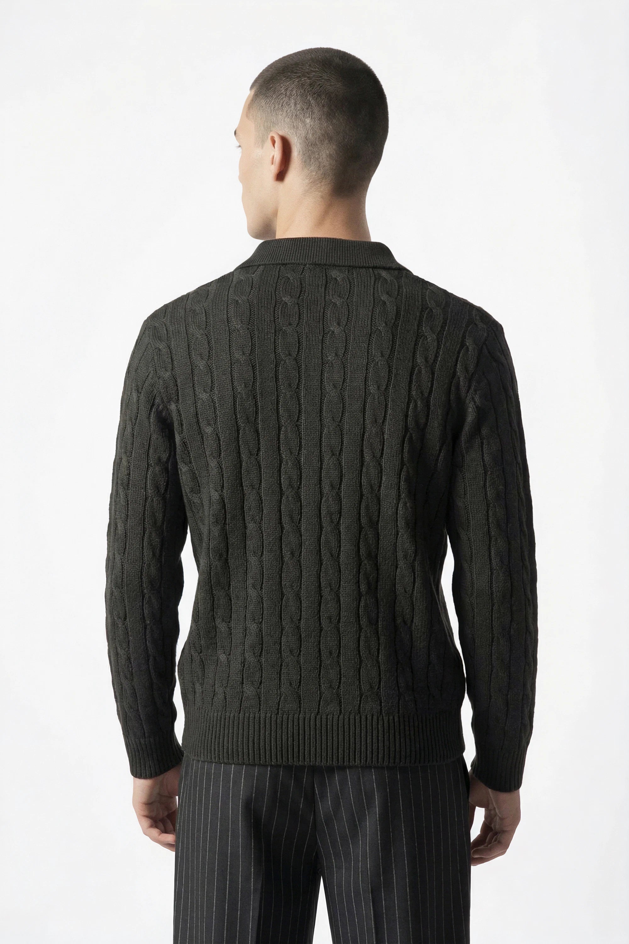 Polo a maniche lunghe strutturato