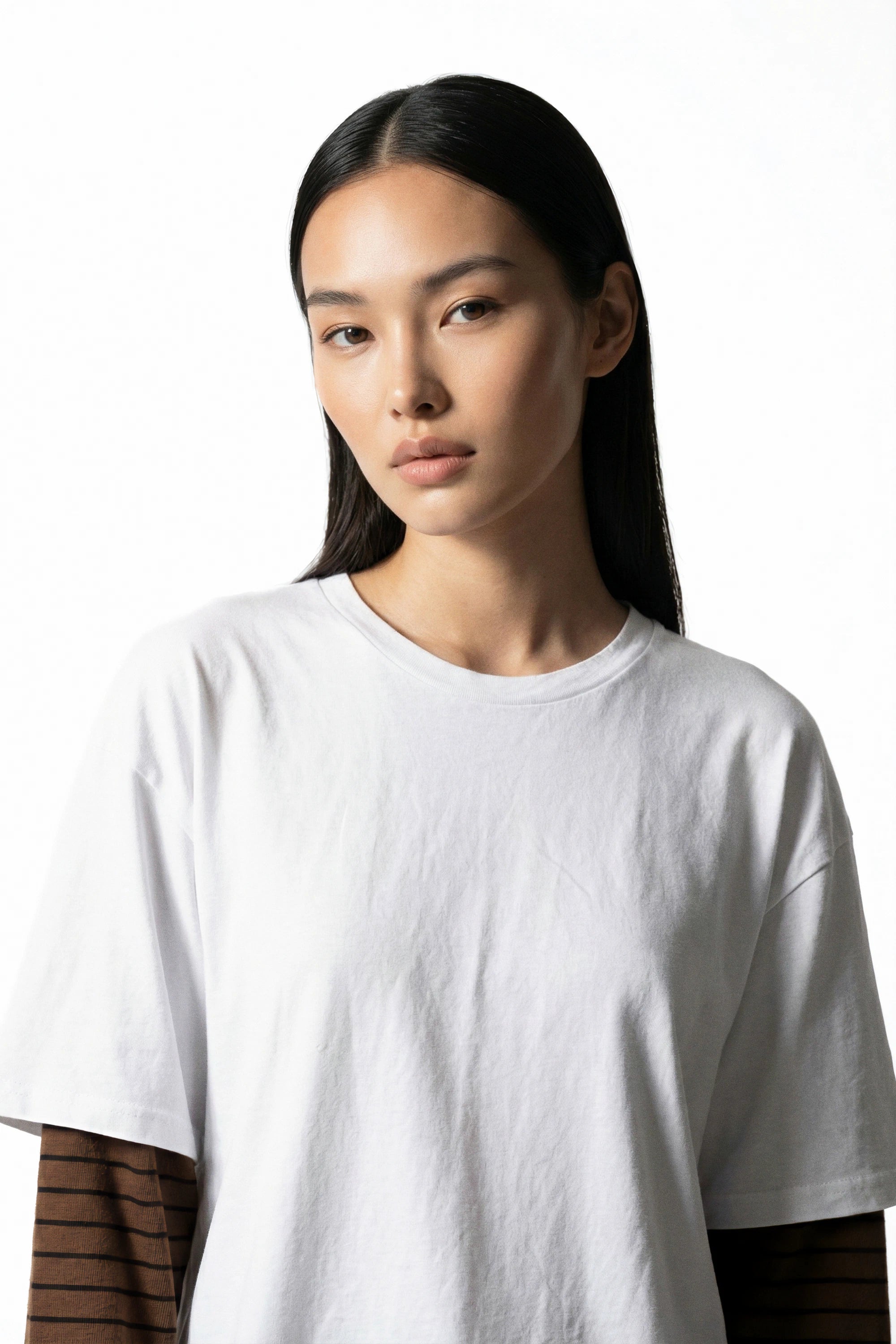 T-shirt Over con maniche a righe