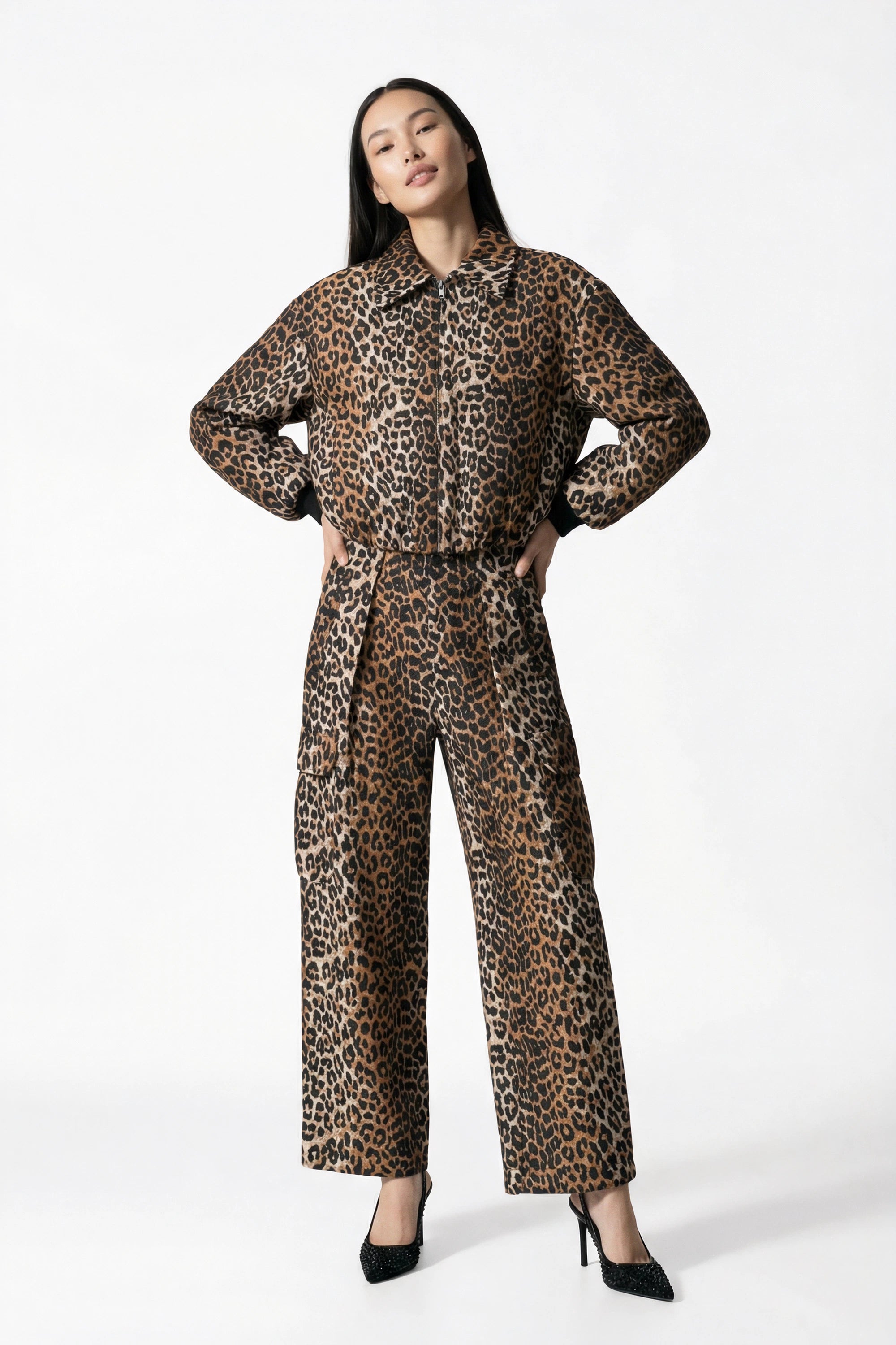 Pantalone cargo maculato