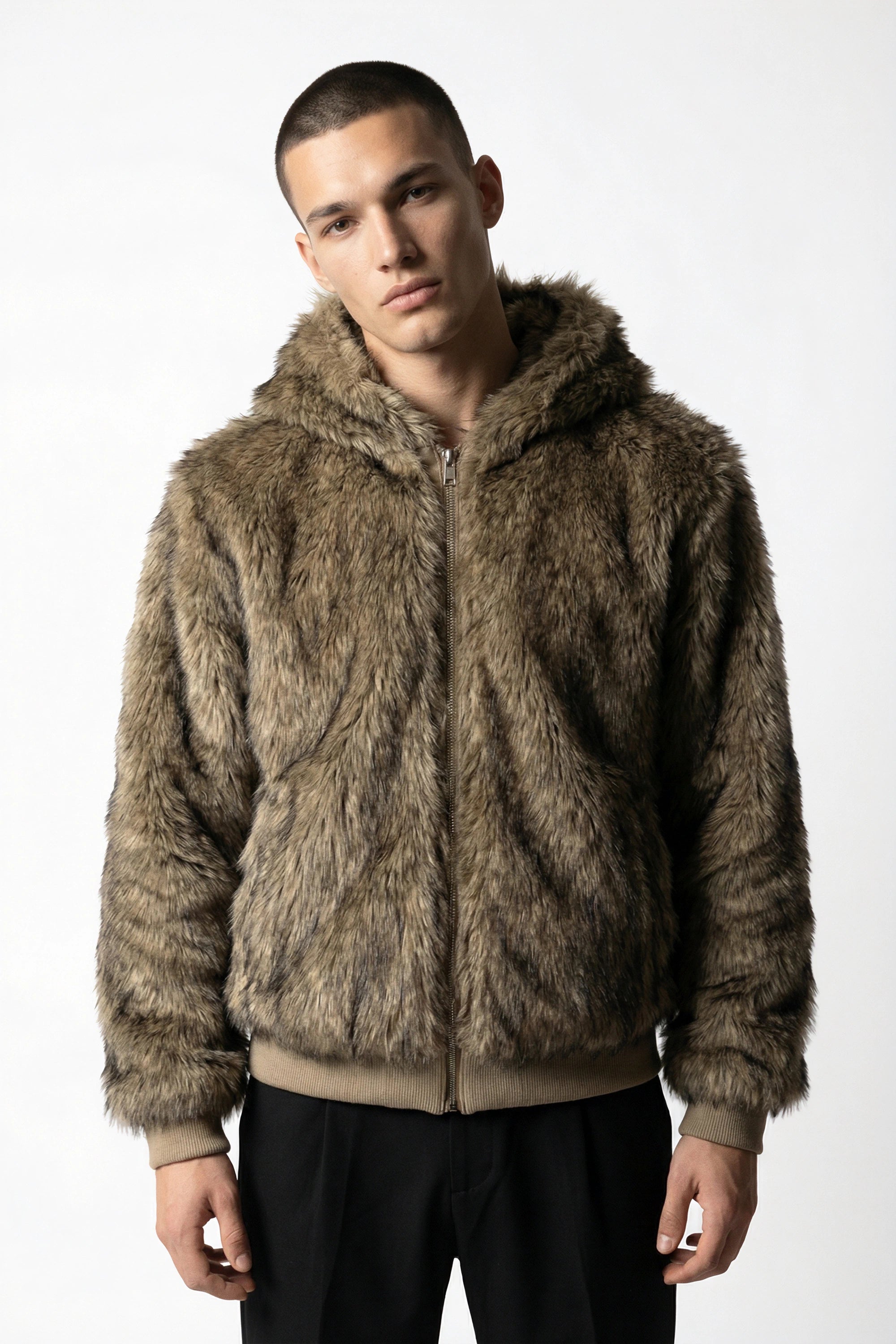 Eco - Pelliccia Hoodie con zip