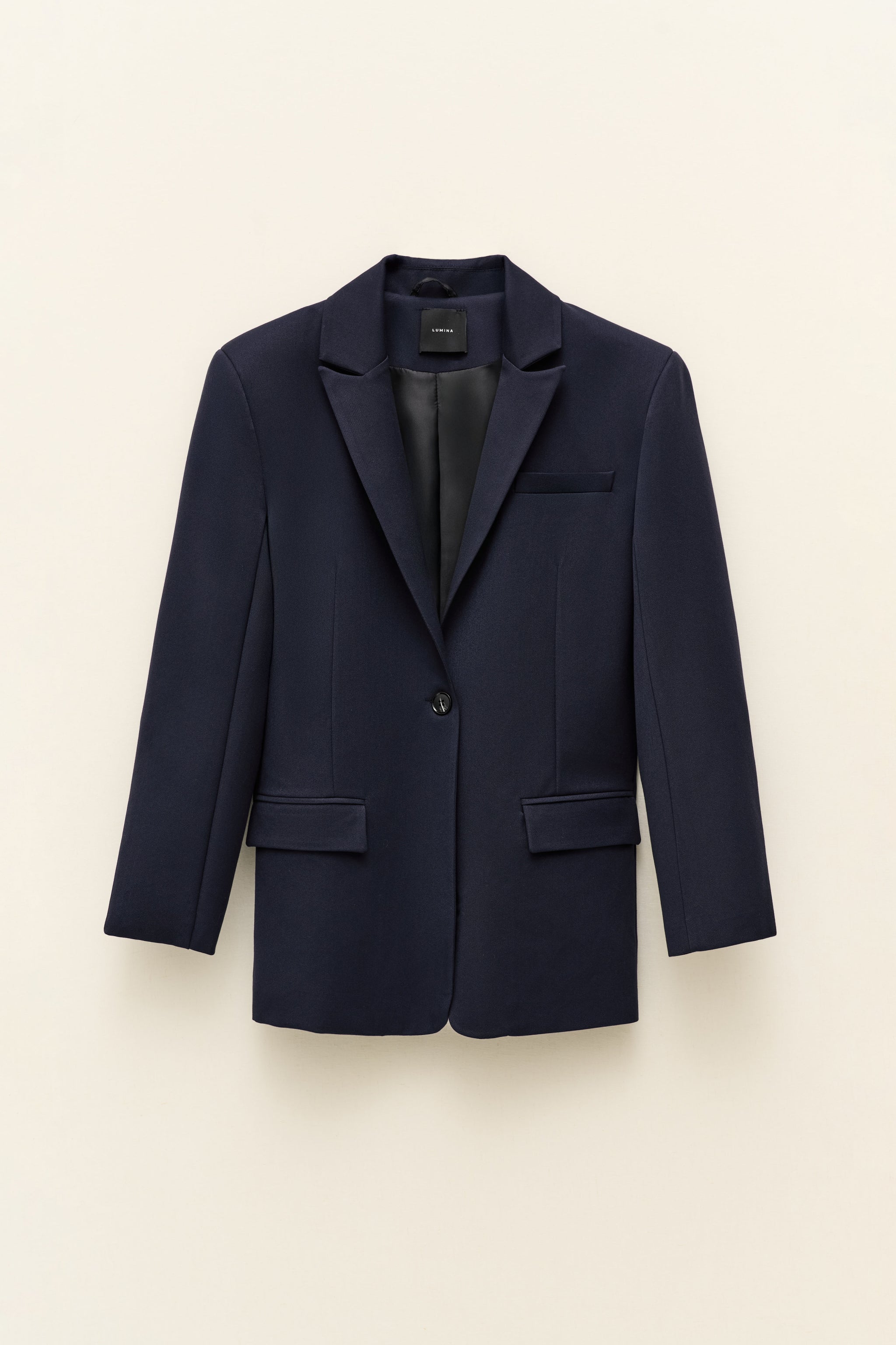 Blazer monopetto con collo a revers