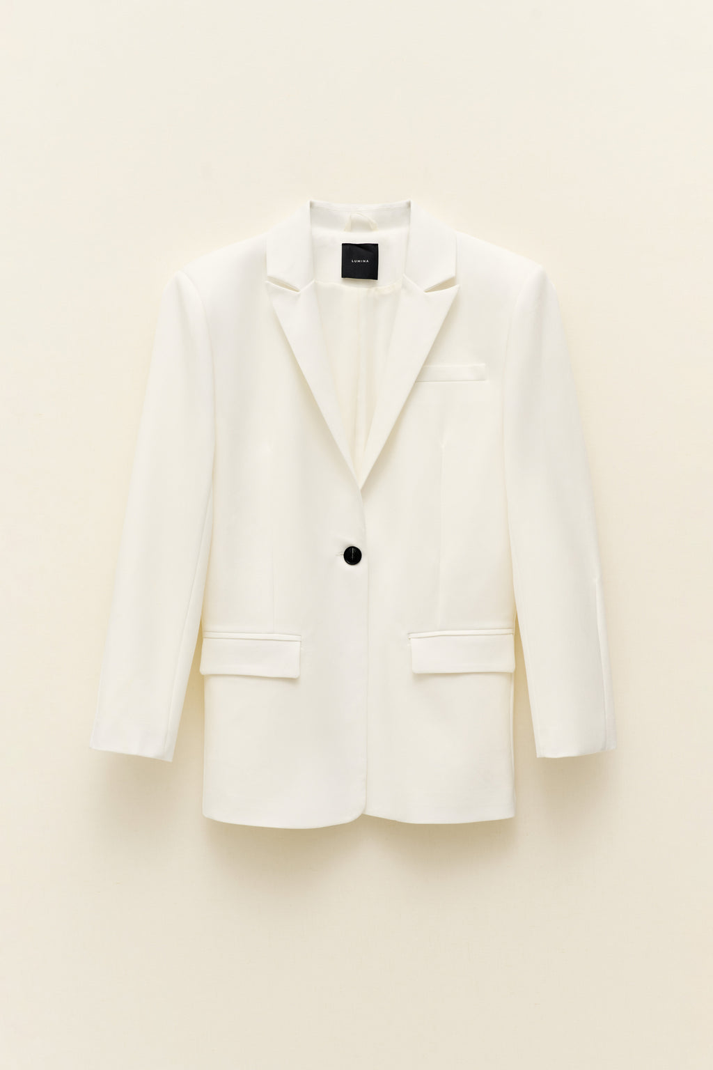 Blazer monopetto con collo a revers