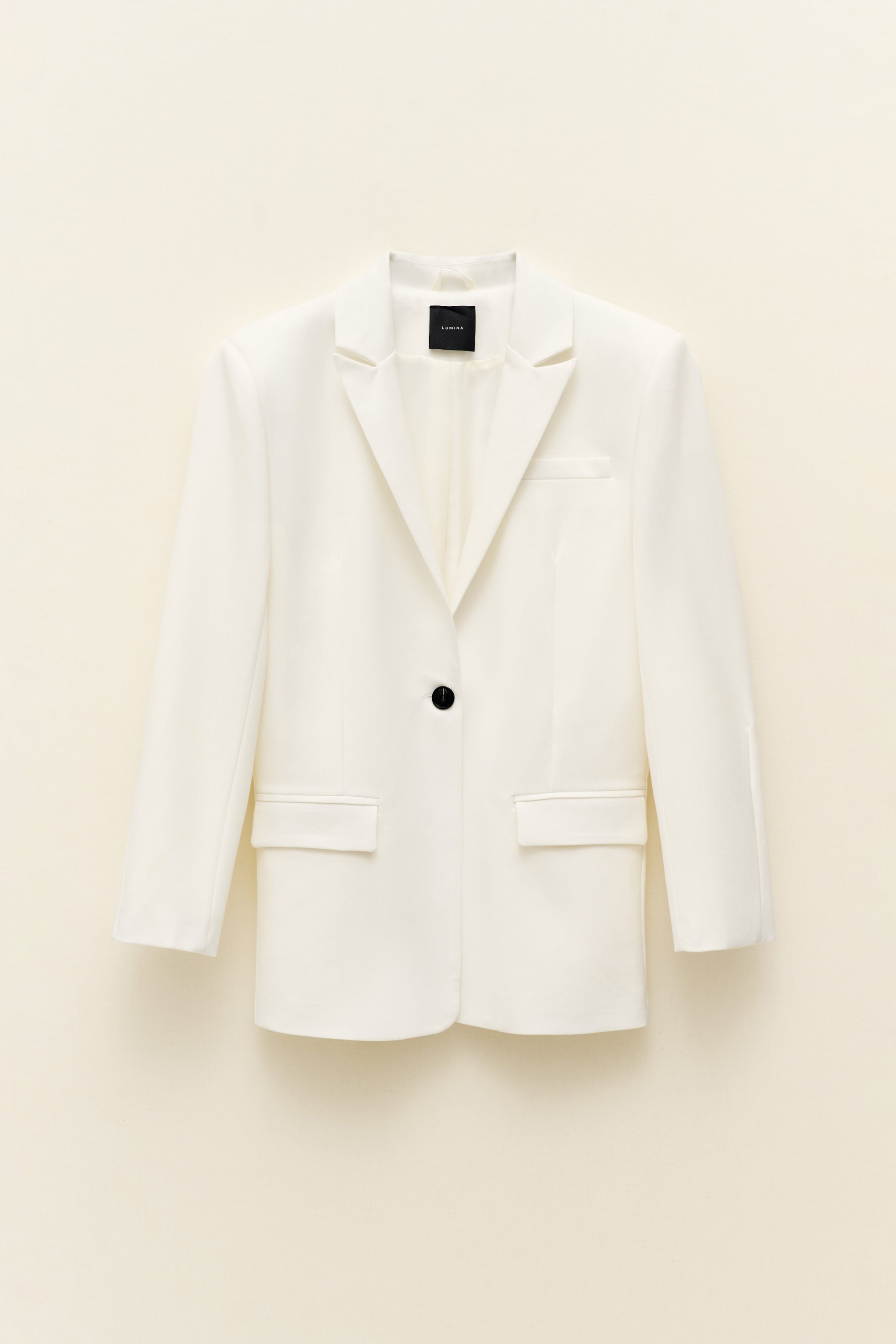 Blazer monopetto con collo a revers