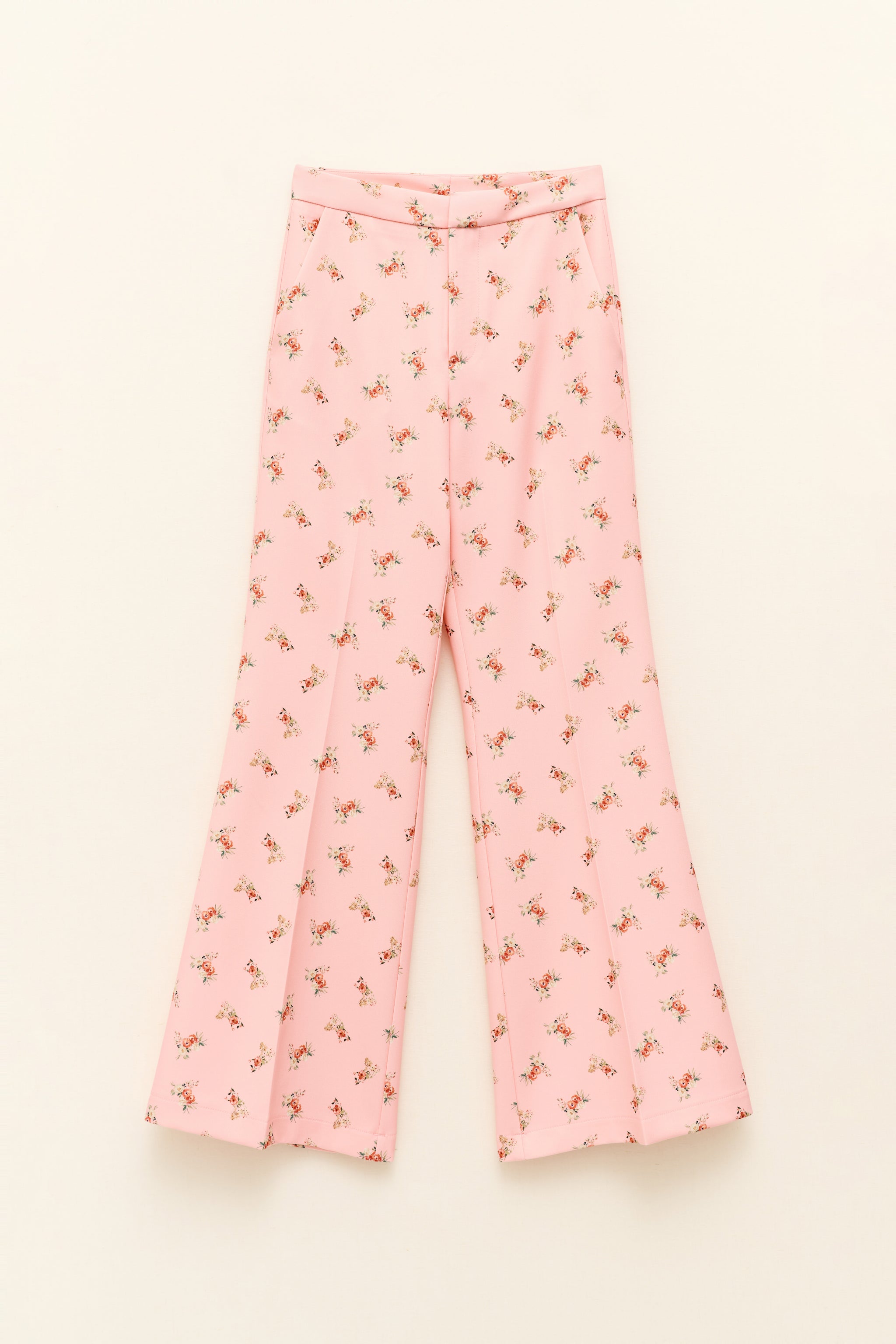 Pantaloni lunghi con stampa floreale all-over